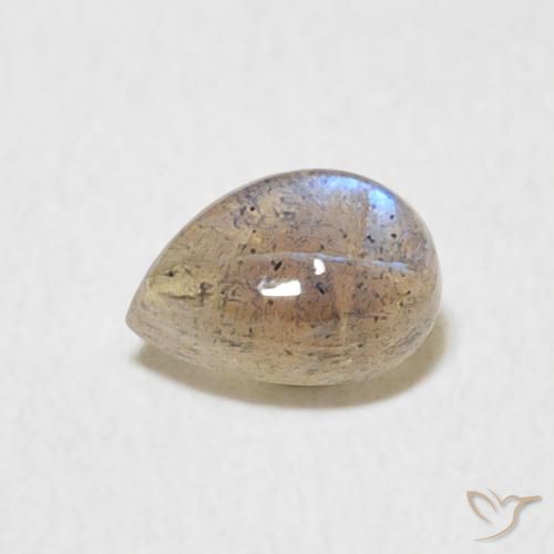 0.56ct 자연스러운 다색 조회 장석, 배 모양, 투명한