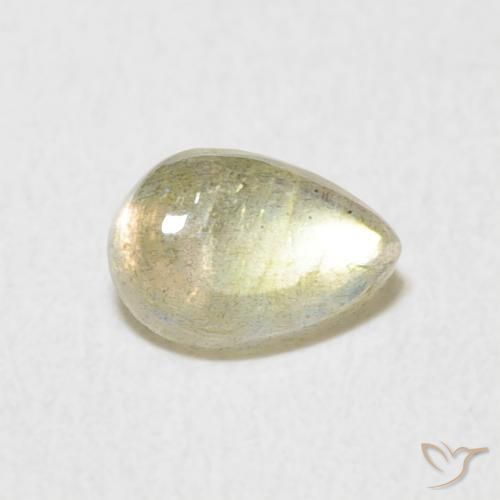 0.68ct 자연스러운 다색 조회 장석, 배 모양, 투명한