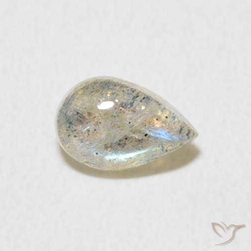 0.45ct 자연스러운 다색 조회 장석, 배 모양, 투명한