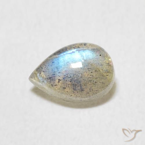 0.58ct 자연스러운 다색 조회 장석, 배 모양, 투명한