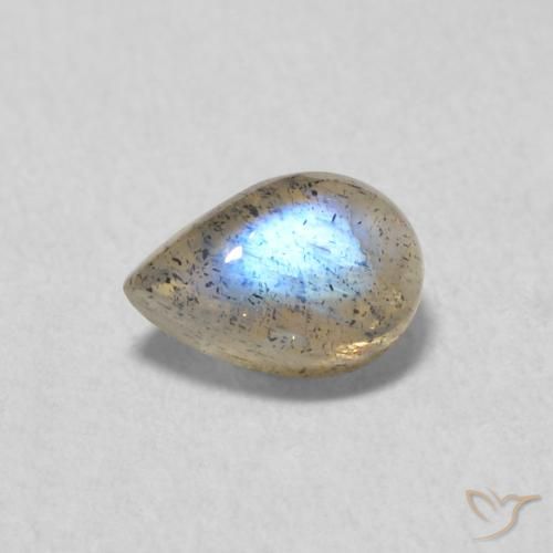 0.60ct 자연스러운 다색 조회 장석, 배 모양, 투명한