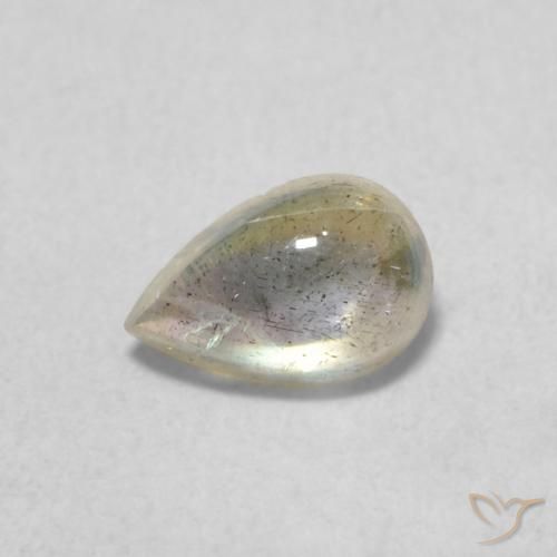 0.46ct 자연스러운 다색 조회 장석, 배 모양, 투명한