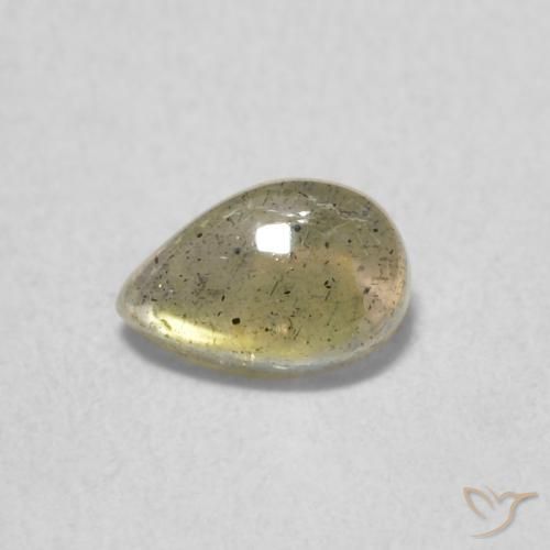 0.40ct 자연스러운 다색 조회 장석, 배 모양, 투명한