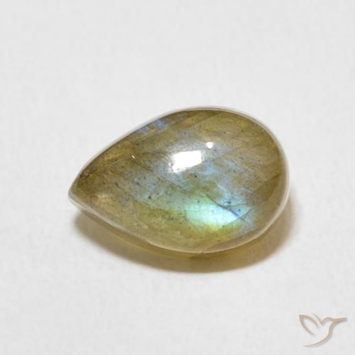 2.68ct 자연스러운 다색 조회 장석, 배 모양, 투명한