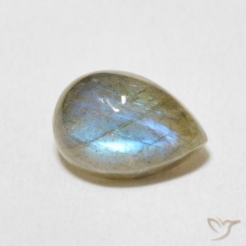 2.42ct 자연스러운 다색 조회 장석, 배 모양, 투명한
