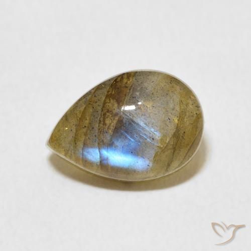 2.32ct 자연스러운 다색 조회 장석, 배 모양, 투명한