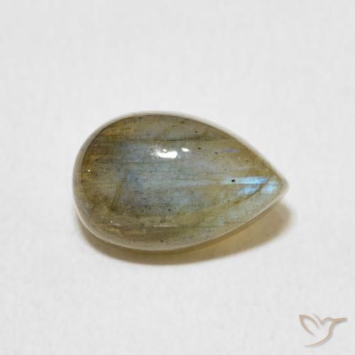 1.71ct 자연스러운 다색 조회 장석, 배 모양, 투명한