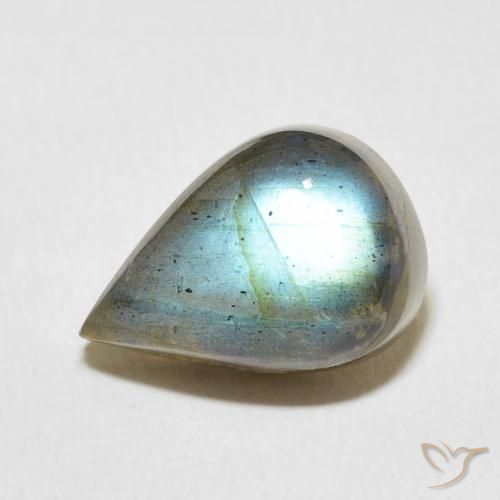 6.96ct 자연스러운 다색 조회 장석, 배 모양, 투명한