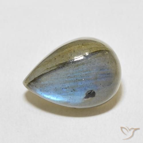 7.29ct 자연스러운 다색 조회 장석, 배 모양, 투명한