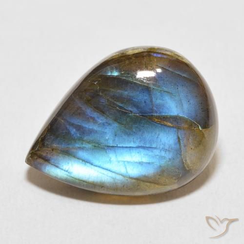 14.43ct 자연스러운 다색 조회 장석, 배 모양, 투명한