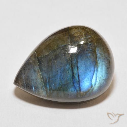 17.96ct 자연스러운 다색 조회 장석, 배 모양, 투명한