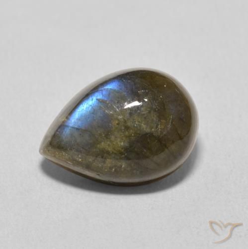 6.44ct 자연스러운 다색 조회 장석, 배 모양, 투명한