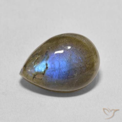 6.76ct 자연스러운 다색 조회 장석, 배 모양, 투명한