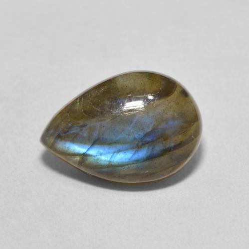 5.90ct 자연스러운 다색 조회 장석, 배 모양, 투명한