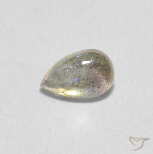 0.40ct 자연스러운 다색 조회 장석, 배 모양, 투명한