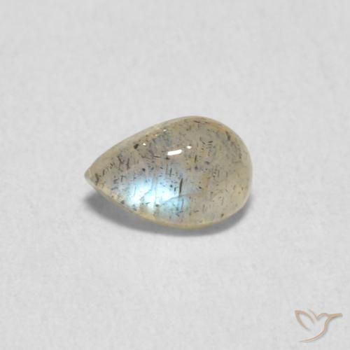 0.46ct 자연스러운 다색 조회 장석, 배 모양, 투명한