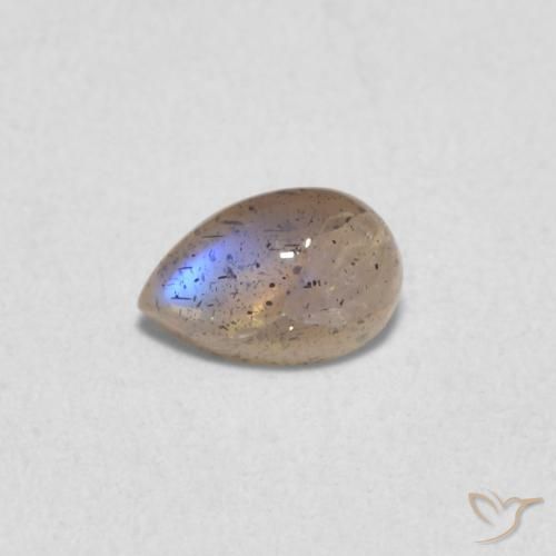 0.52ct 자연스러운 다색 조회 장석, 배 모양, 투명한