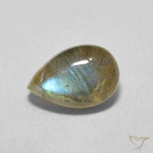 1.89ct 자연스러운 다색 조회 장석, 배 모양, 투명한