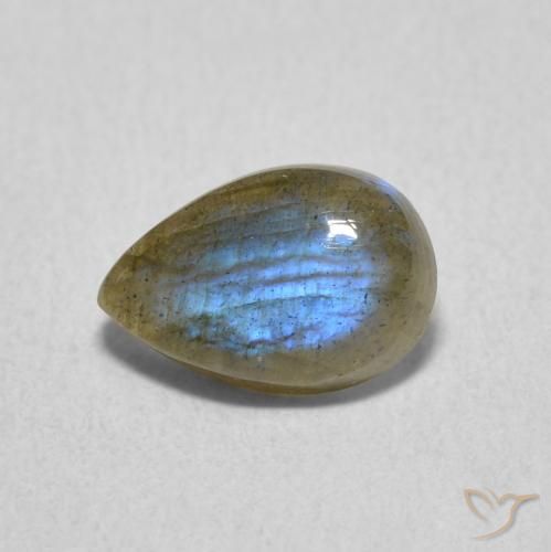 1.54ct 자연스러운 다색 조회 장석, 배 모양, 투명한
