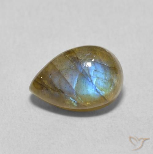 1.77ct 자연스러운 다색 조회 장석, 배 모양, 투명한