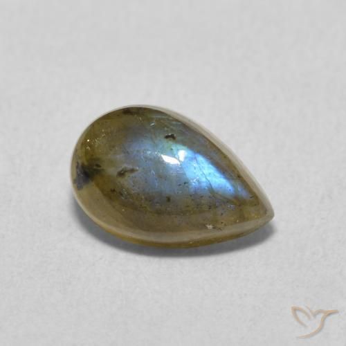 1.59ct 자연스러운 다색 조회 장석, 배 모양, 투명한