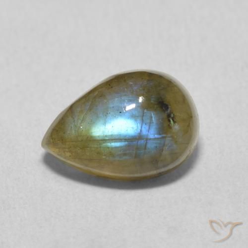 2.44ct 자연스러운 다색 조회 장석, 배 모양, 투명한