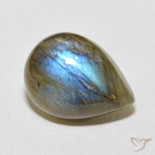 8.12ct 자연스러운 다색 조회 장석, 배 모양, 투명한