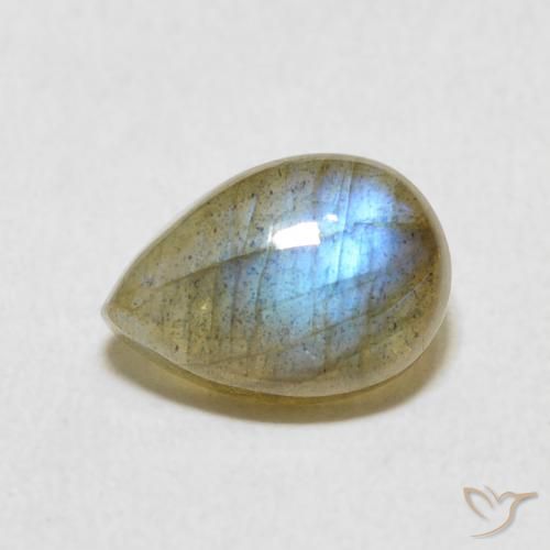 2.58ct 자연스러운 다색 조회 장석, 배 모양, 투명한