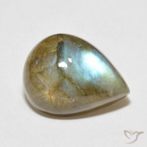 9.66ct 자연스러운 다색 조회 장석, 배 모양, 투명한