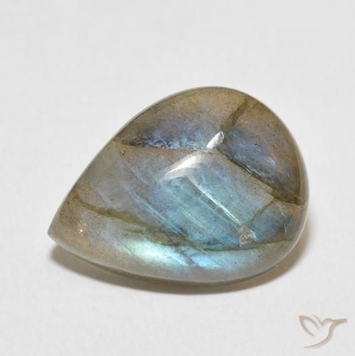 7.51ct 자연스러운 다색 조회 장석, 배 모양, 투명한