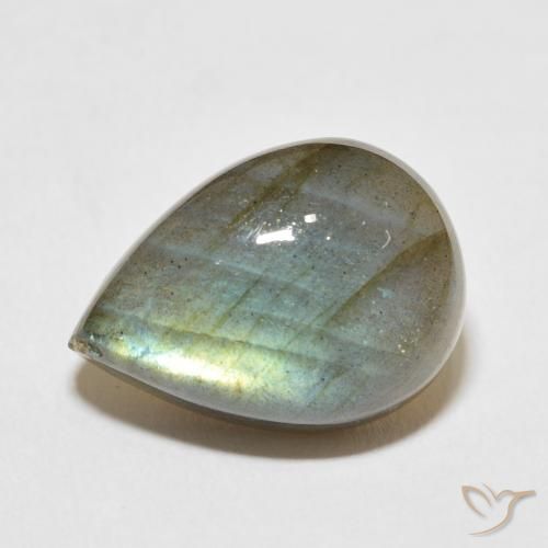14.15ct 자연스러운 다색 조회 장석, 배 모양, 투명한