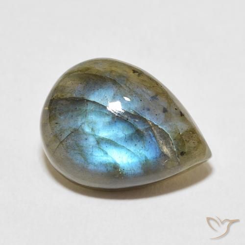 9.03ct 자연스러운 다색 조회 장석, 배 모양, 투명한