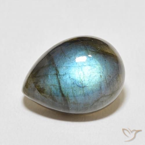 9.66ct 자연스러운 다색 조회 장석, 배 모양, 투명한