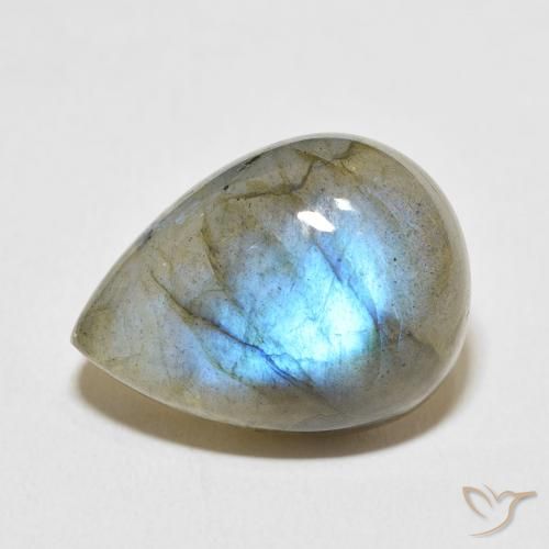 17.73ct 자연스러운 다색 조회 장석, 배 모양, 투명한