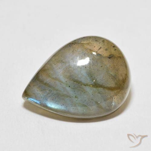 14.28ct 자연스러운 다색 조회 장석, 배 모양, 투명한