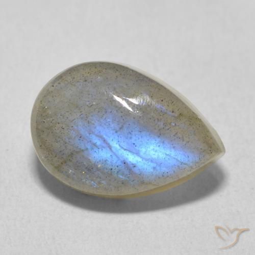 6.84ct 자연스러운 다색 조회 장석, 배 모양, 투명한