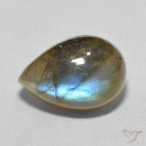 6.53ct 자연스러운 다색 조회 장석, 배 모양, 투명한