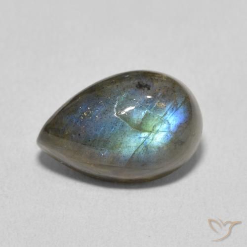 3.75ct 자연스러운 다색 조회 장석, 배 모양, 투명한