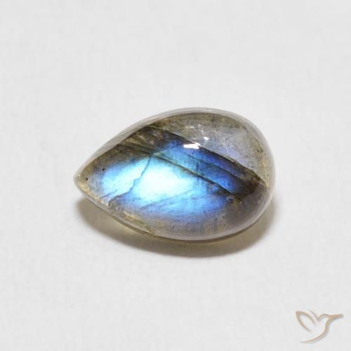 1.69ct 자연스러운 다색 조회 장석, 배 모양, 투명한