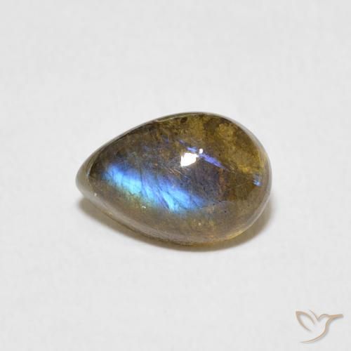 1.66ct 자연스러운 다색 조회 장석, 배 모양, 투명한