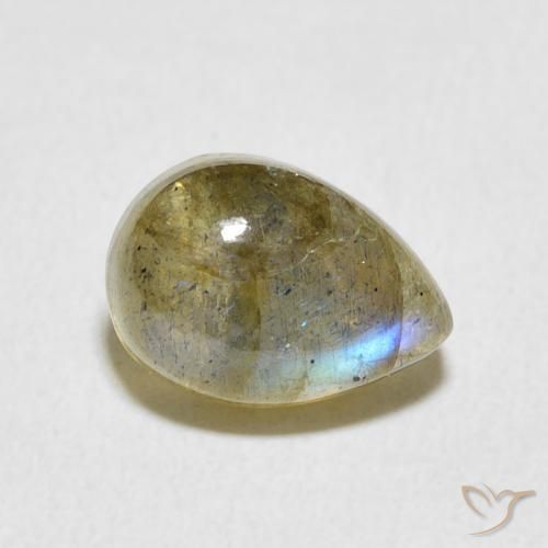 2.84ct 자연스러운 다색 조회 장석, 배 모양, 투명한