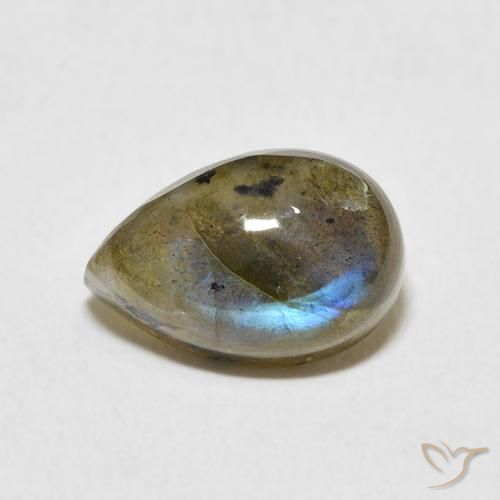 4.10ct 자연스러운 다색 조회 장석, 배 모양, 투명한