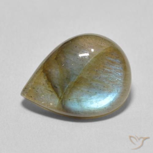 7.21ct 자연스러운 다색 조회 장석, 배 모양, 투명한