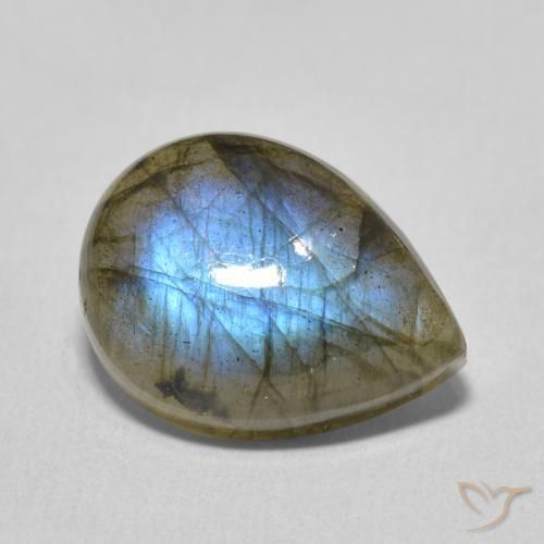 8.49ct 자연스러운 다색 조회 장석, 배 모양, 투명한