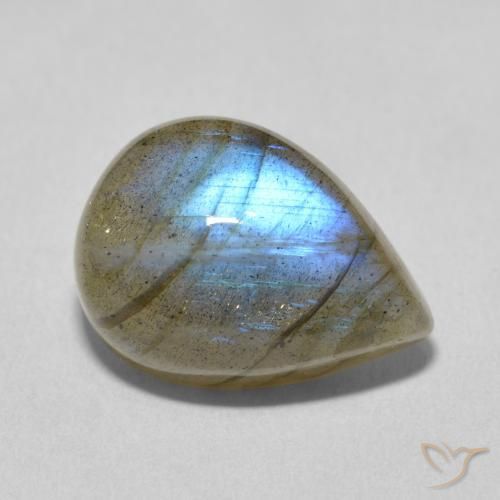 9.47ct 자연스러운 다색 조회 장석, 배 모양, 투명한