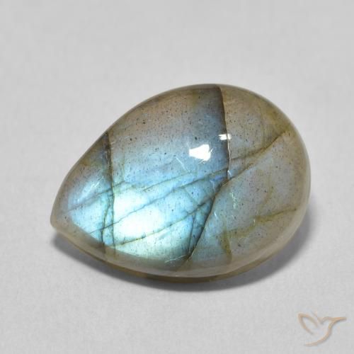 7.38ct 자연스러운 다색 조회 장석, 배 모양, 투명한