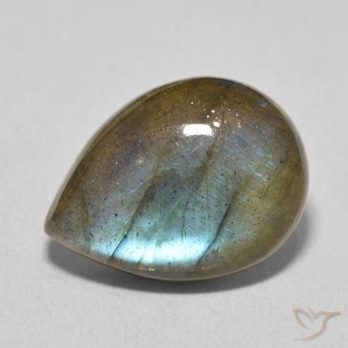 7.27ct 자연스러운 다색 조회 장석, 배 모양, 투명한