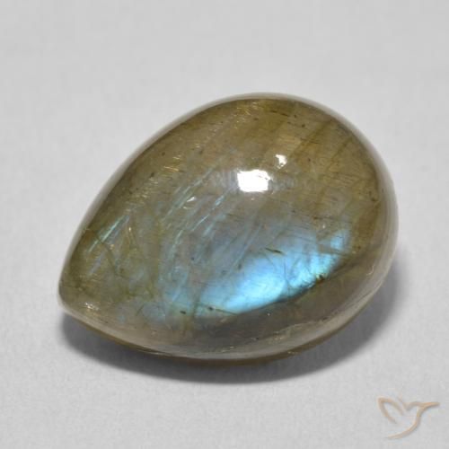 10.63ct 자연스러운 다색 조회 장석, 배 모양, 투명한