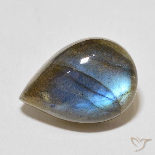 11.31ct 자연스러운 다색 조회 장석, 배 모양, 투명한