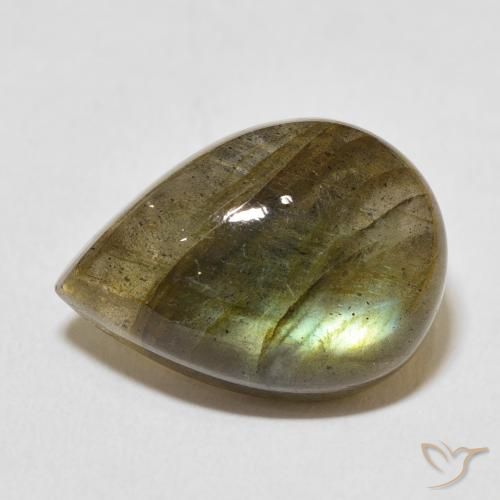 12.43ct 자연스러운 다색 조회 장석, 배 모양, 투명한